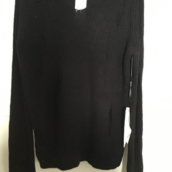 Almost Famous Ripped Choker Sweater - Picture 3 of 3